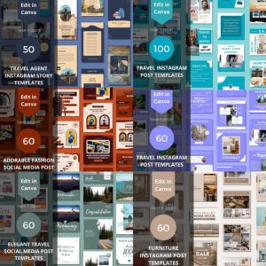 3500+ Canva Editable Social Media Templates Mega Bundle PLR & MRR Rights