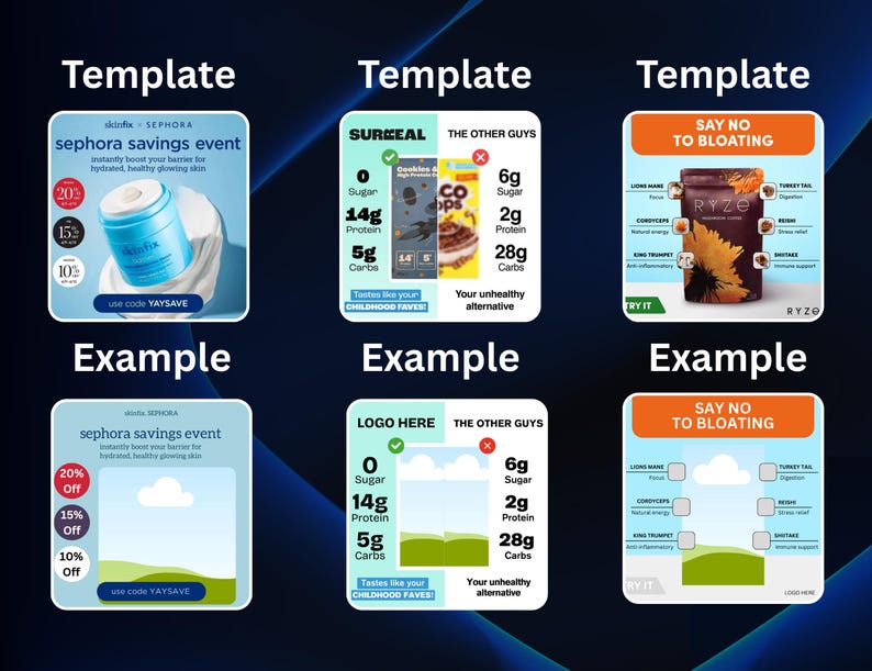 250+ Winning Canva Ad Templates Bundle | Facebook, Ecommerce & PLR Resell Rights - Image 2
