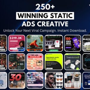 250+ Winning Canva Ad Templates Bundle | Facebook, Ecommerce & PLR Resell Rights