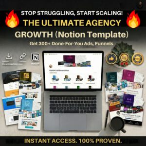 300+ Notion Templates Bundle | SMMA, Ads Swipe Files, Lead Nurture Vault, Fulfillment | Ultimate Business Notion Templates | PLR MRR Bundle