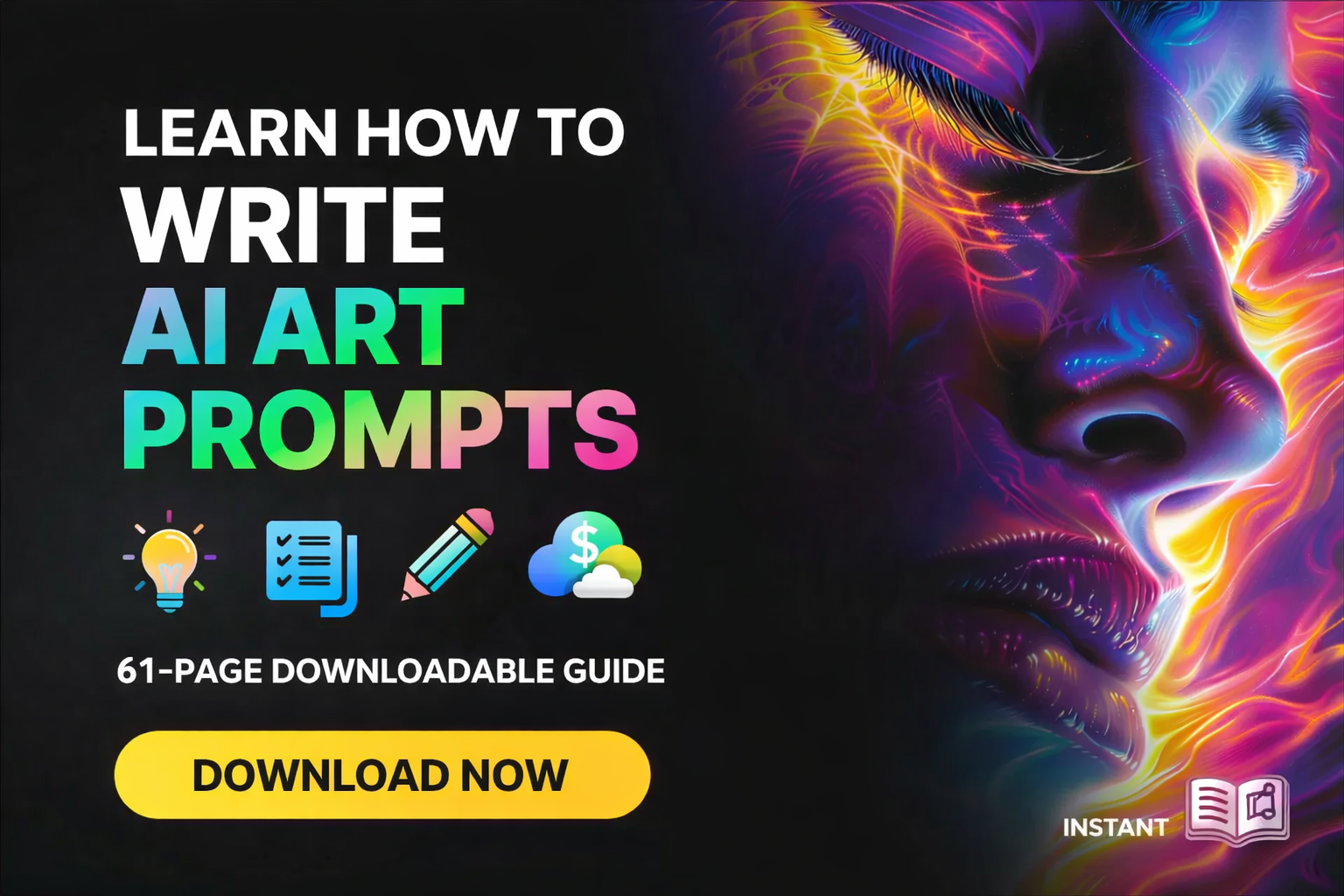 A Guide To Writing And Selling Ai Art Prompts | A 61 pages tutorial for effective AI art