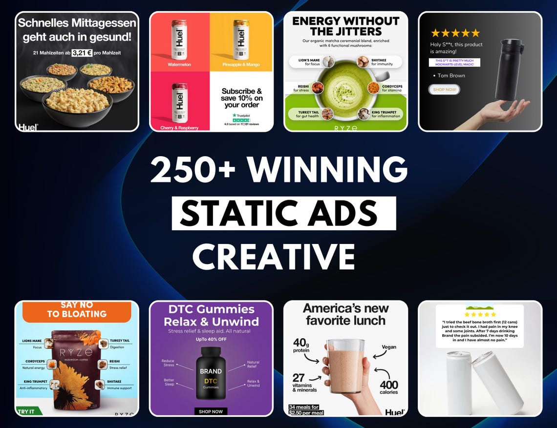 250+ Winning Canva Ad Templates Bundle | Facebook, Ecommerce & PLR Resell Rights - Image 7