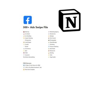 300+ Notion Templates Bundle | SMMA, Ads Swipe Files, Lead Nurture Vault, Fulfillment | Ultimate Business Notion Templates | PLR MRR Bundle