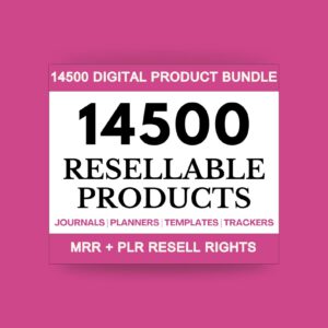 Planners Journals Trackers 14500 Pages Editable Canva Designs Printables DIY PLR Products Master Resell Rights MRR