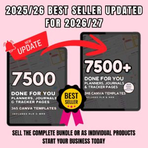 7500 pages Done for you 345 Canva Templates Bundle: Updated 2026/27 PLR Resell Rights Digital Download