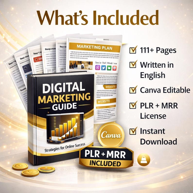Make Money Online Ebook PLR MRR English | 111 Page Canva Editable Digital Product | Passive Income Resell Rights - Image 3