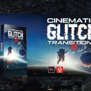 40+ Cinematic Glitch Transitions Pack for Adobe Premiere Pro